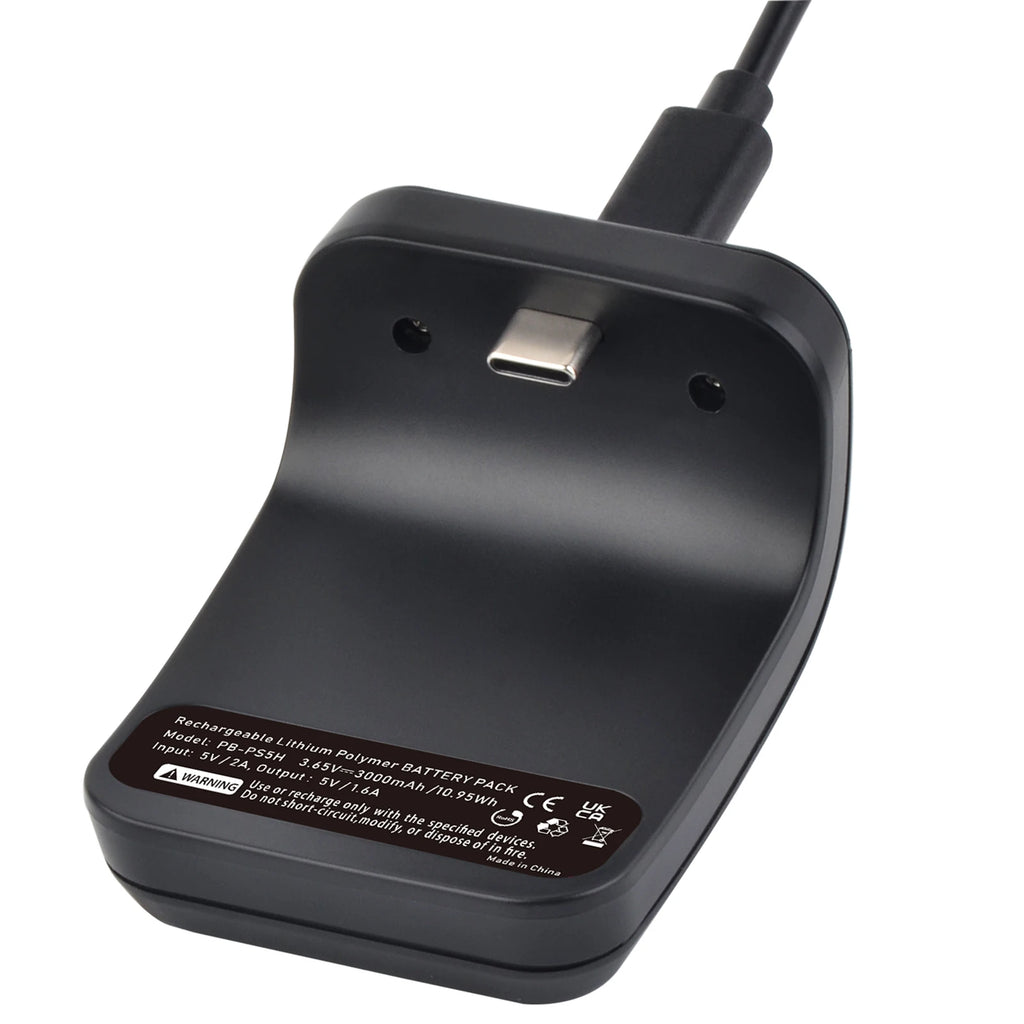 3000mAh PS5 Controller External Battery Pack for Sony PlayStation 5 DualSense CFI-ZCT1W Wireless Gamepad LIP1708