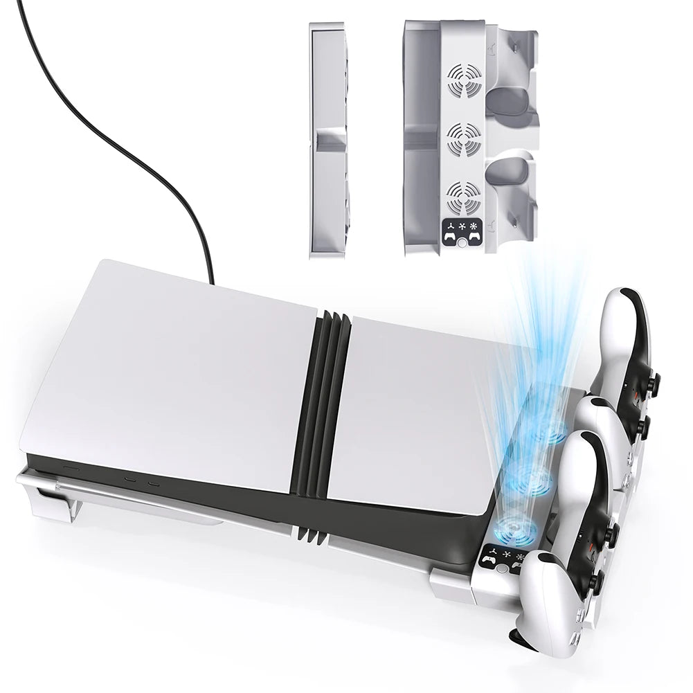 ❄️ Horizontal Stand & Cooling Station for PS5 Slim / PS5 Pro